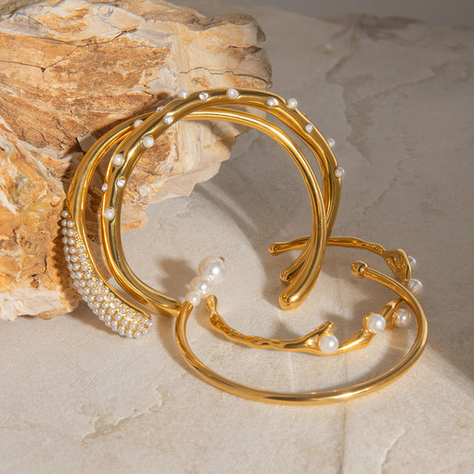 Pearl Open Bangle
