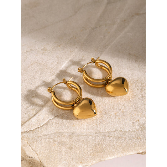 Smooth Heart Earrings
