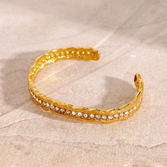 Zircon Open Cuff Bangle