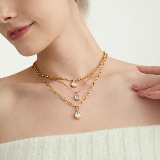 Zircon Pendant Necklace