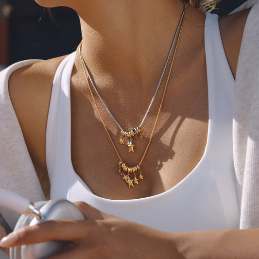 Minimalist Mixed Metal Star Pendant