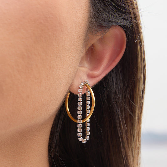 Minimalist C-Hoop Tassel Dangles