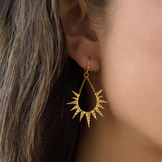 Minimalist Bohemian Sun Earrings