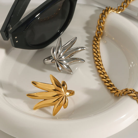 Smooth Angel Wing Open Ring