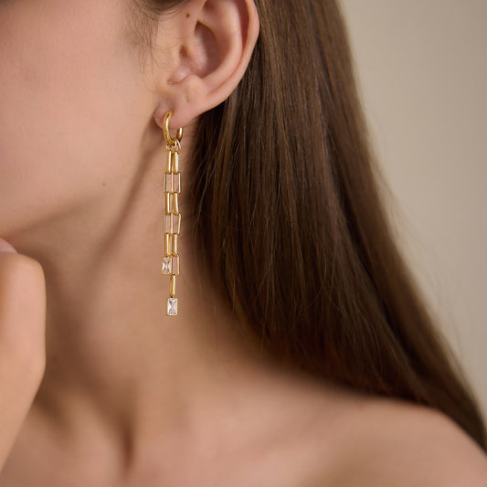 Minimalist Long Chain Earrings