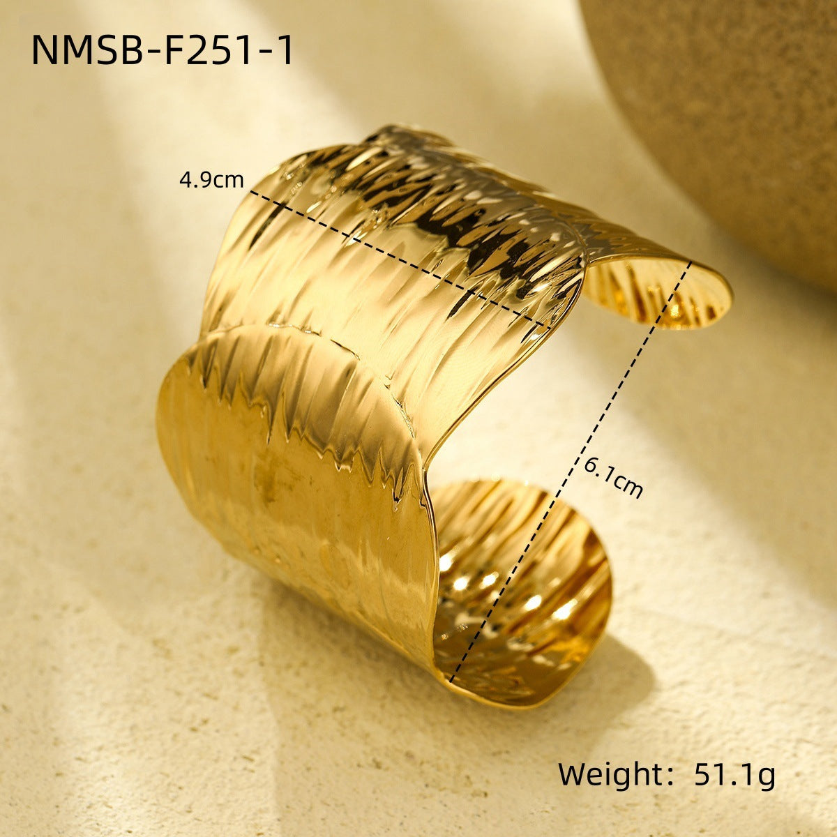 Geometric Hollow Open Bangle