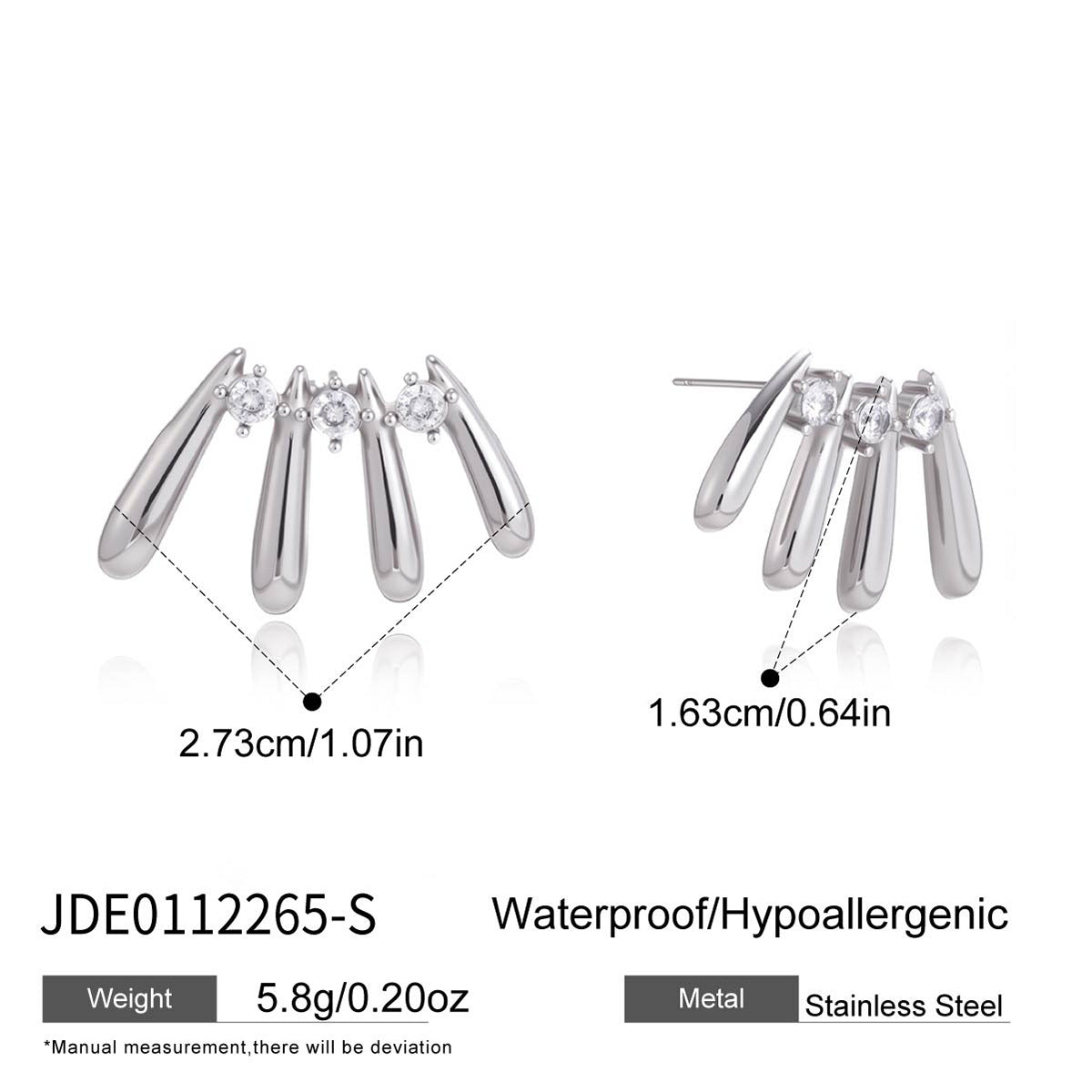 Minimalist Lab-Diamond Style Earrings