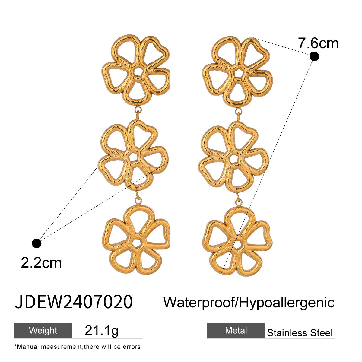 Flower Pendant Earrings