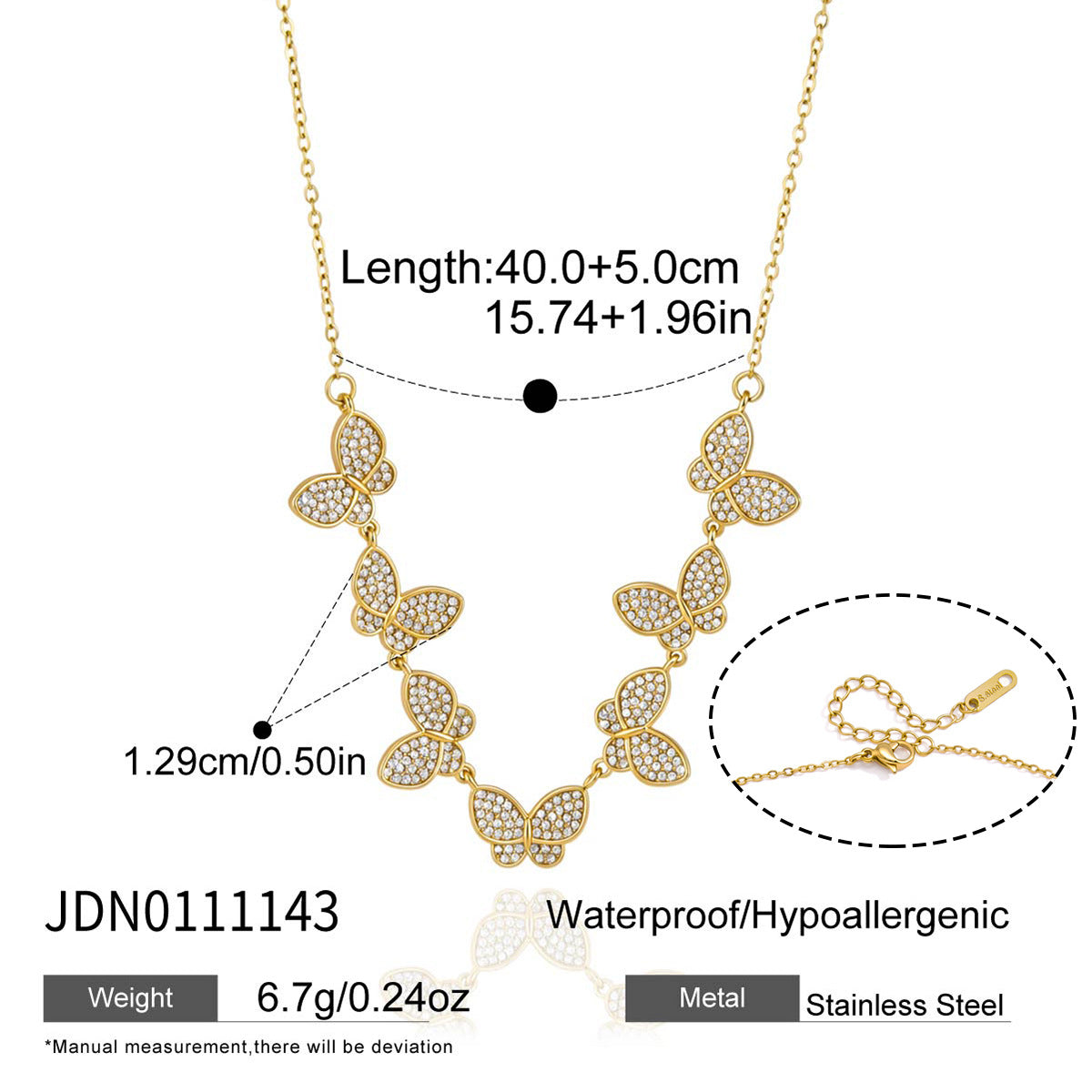 Minimalist Sparkling Butterfly Pendant