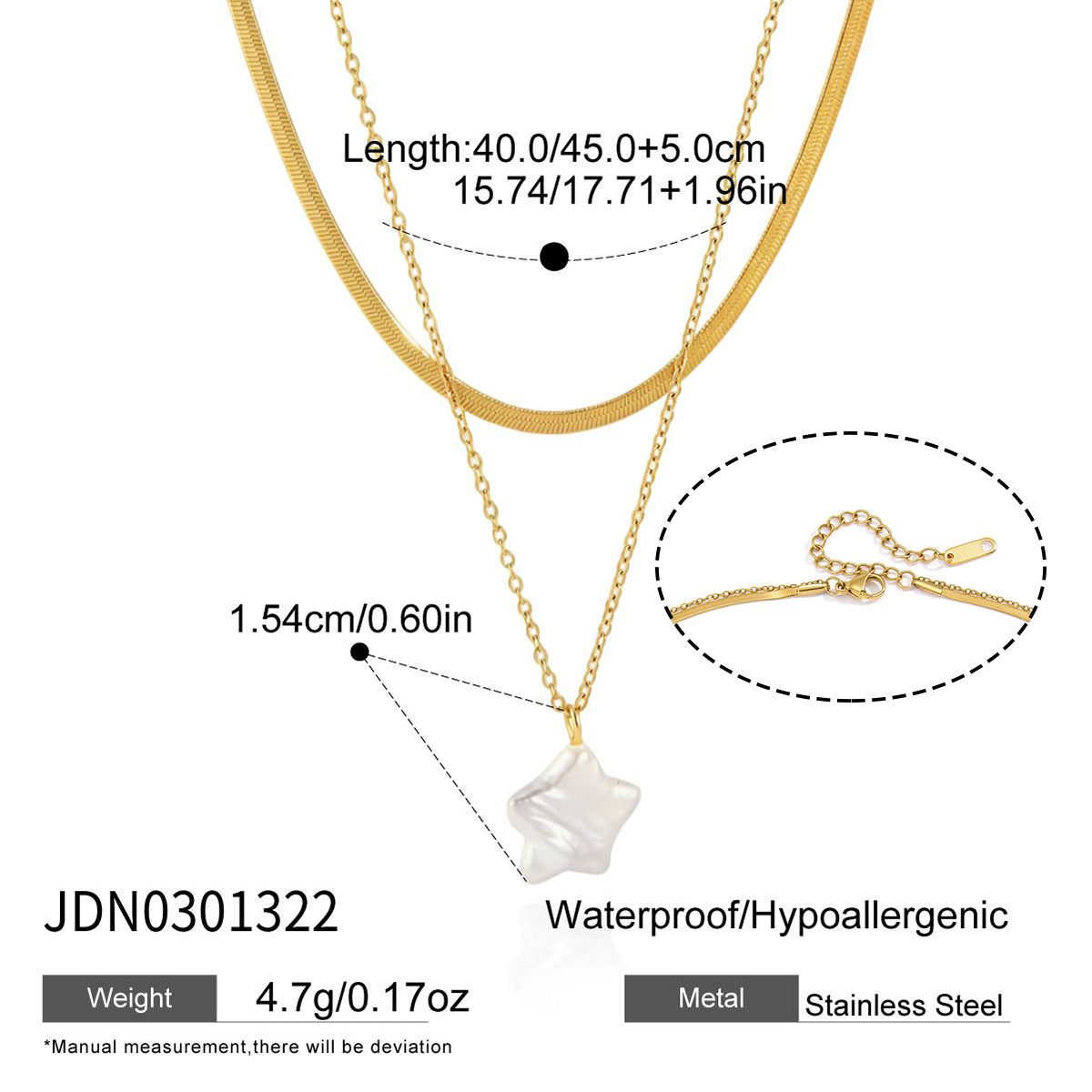 Minimalist Star & Freshwater Pearl Necklace