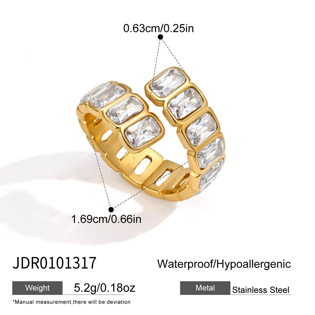 Minimalist Cubic Zirconia Wrap Ring