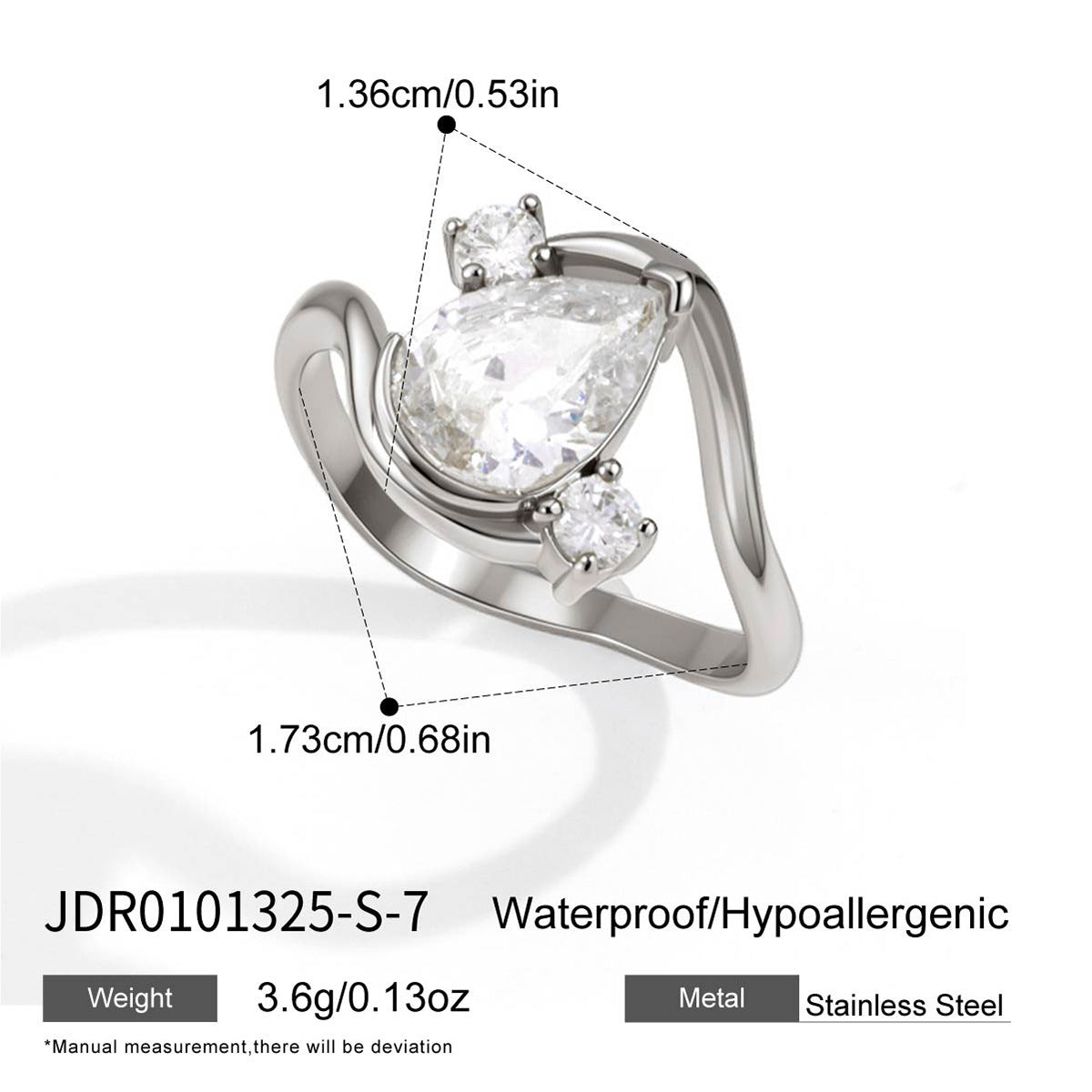 Minimalist Teardrop Ring