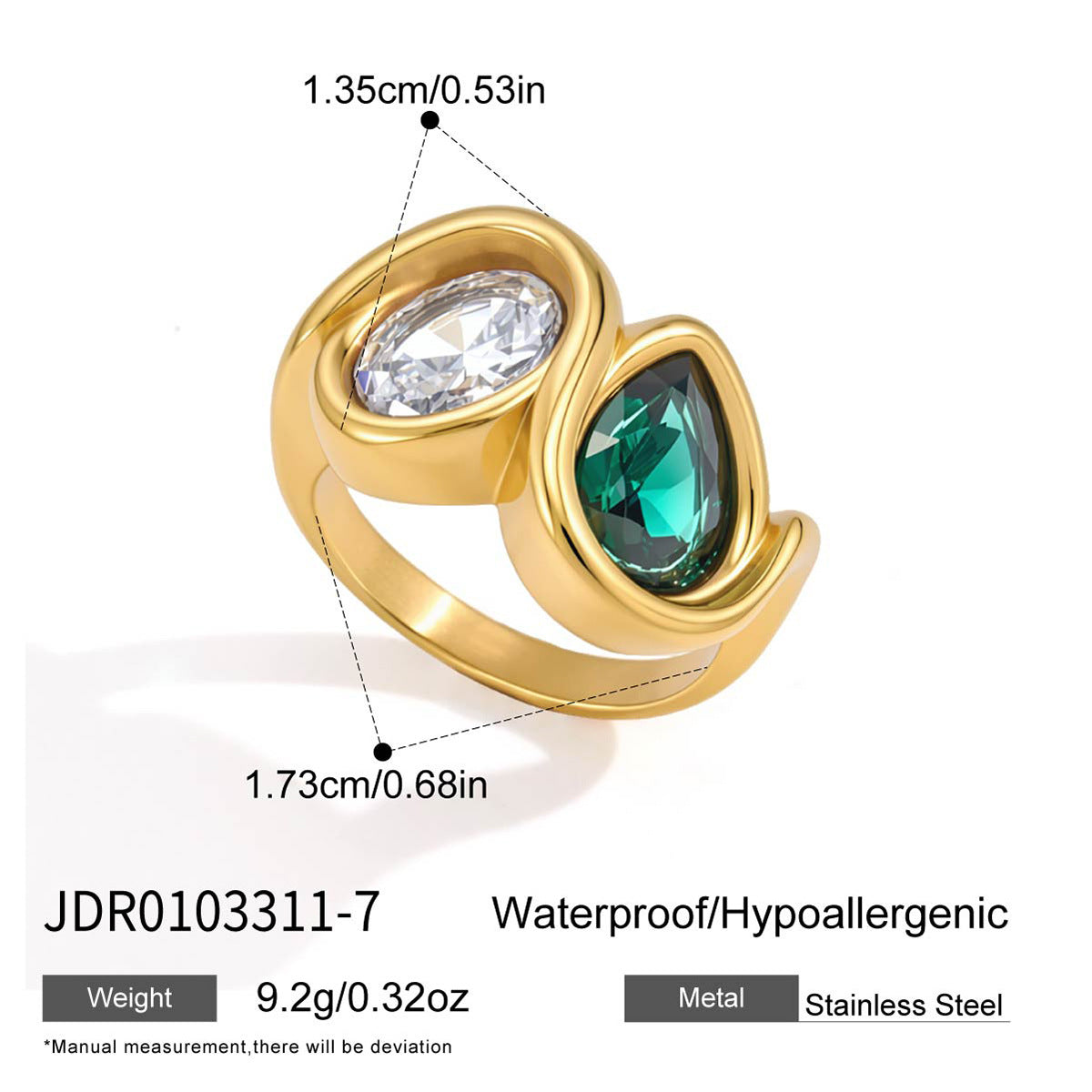 Minimalist Pear Cut Ring