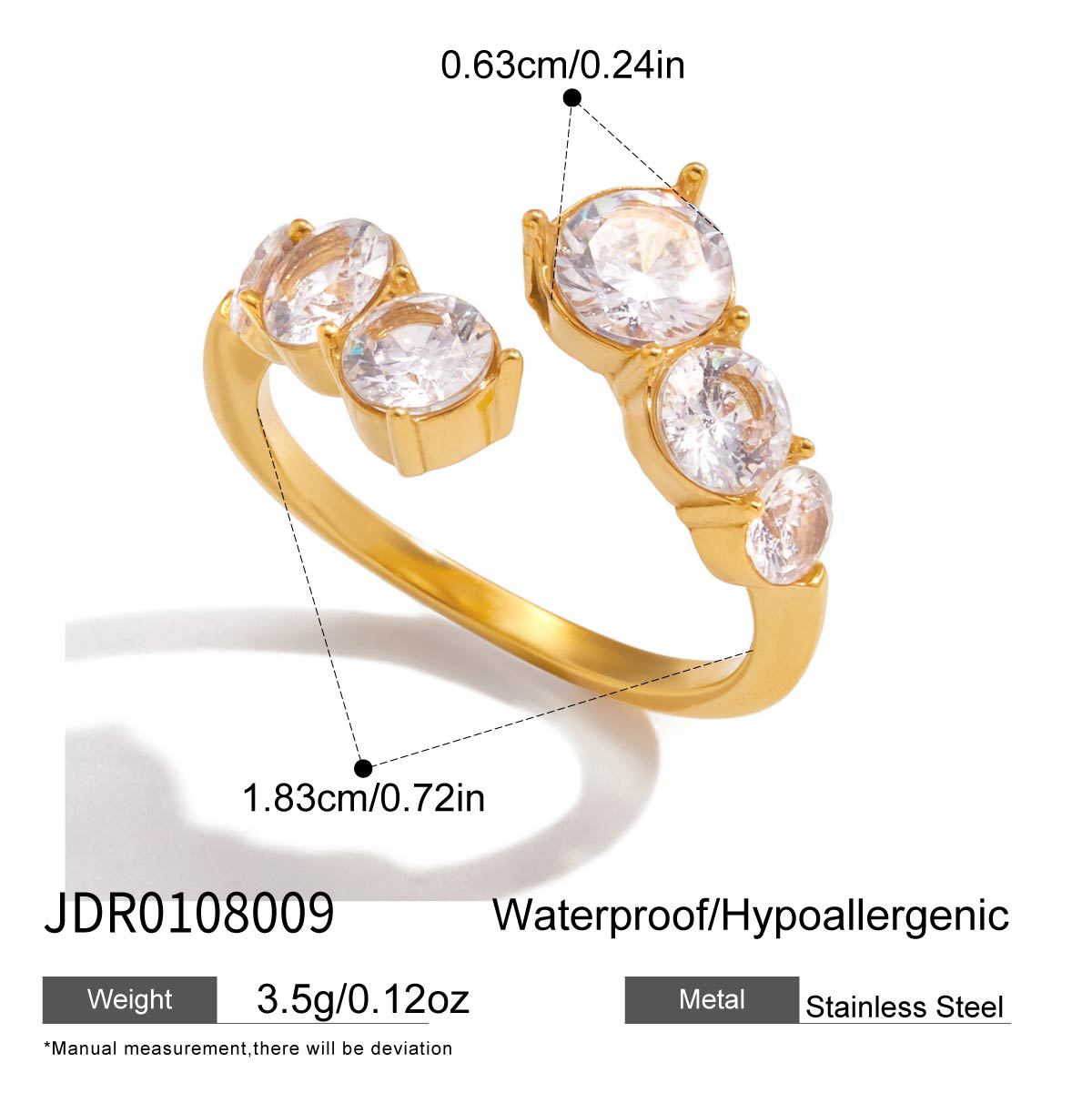 Minimalist Cubic Zirconia Wrap Ring
