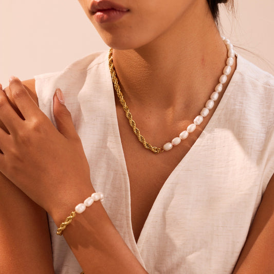 Natural Freshwater Pearl Jewelry Set
