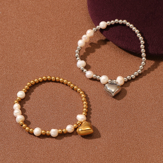 Pearl Heart Bracelet