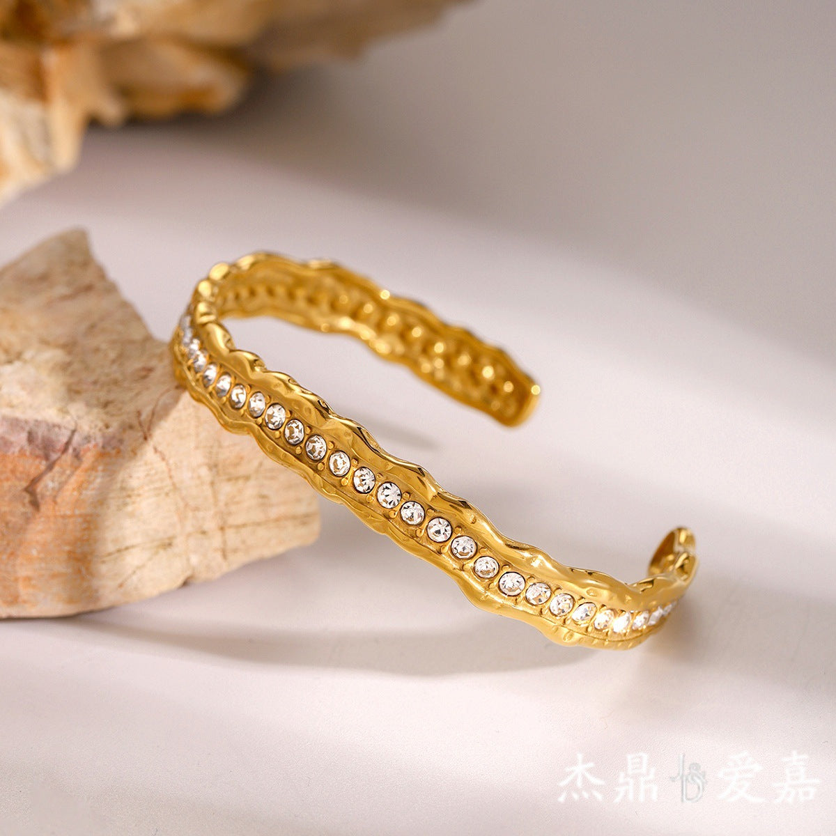 Zircon Open Cuff Bangle
