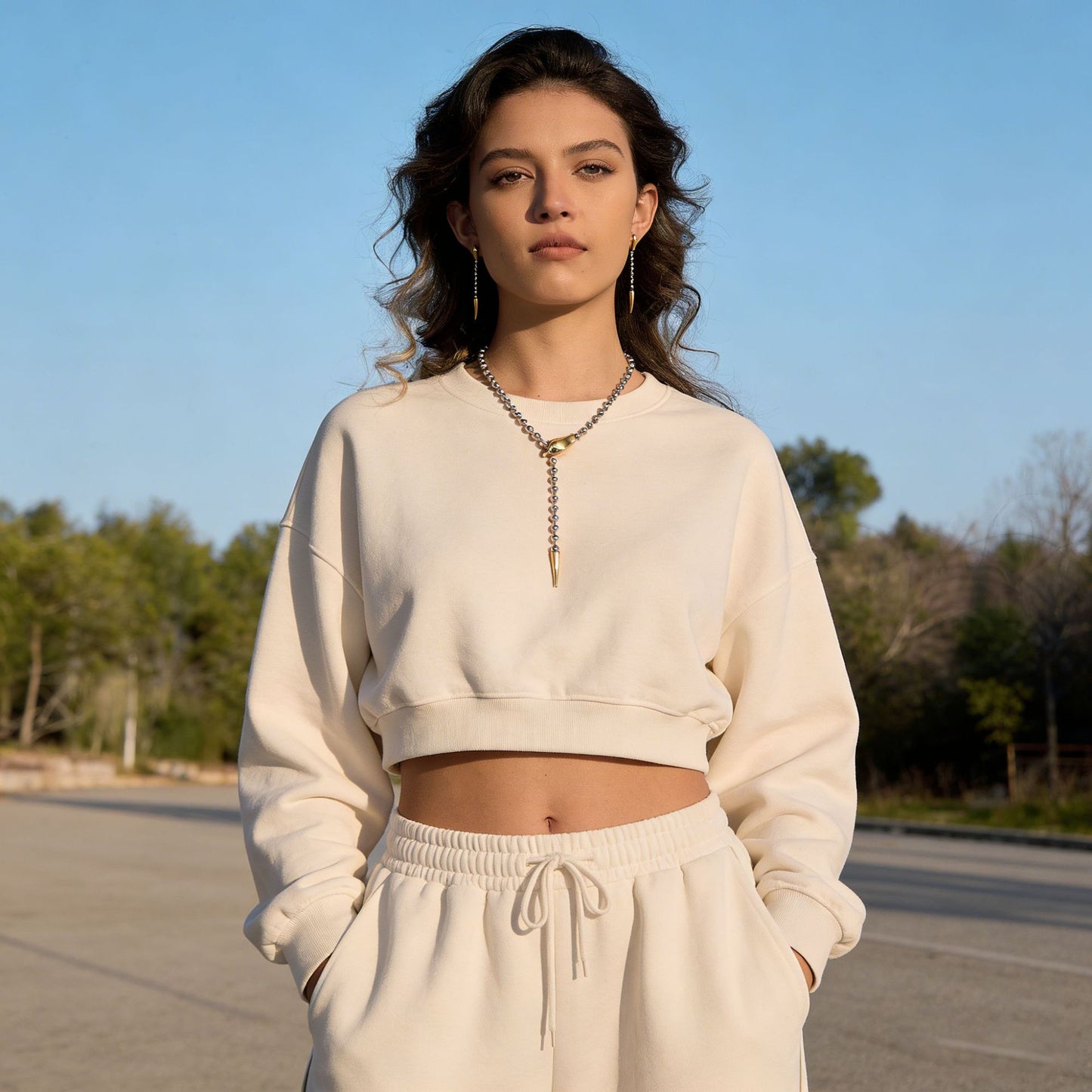 Color-Block Snake Chain Y-Necklace