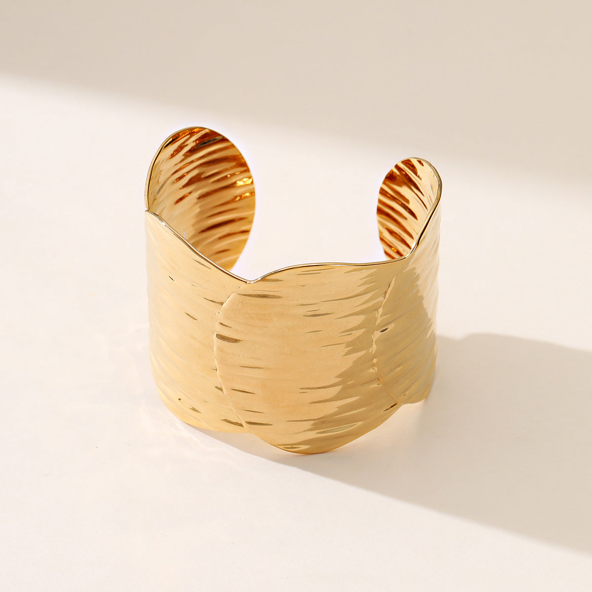 Geometric Hollow Open Bangle