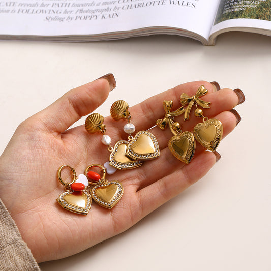 Heart Pendant Earrings