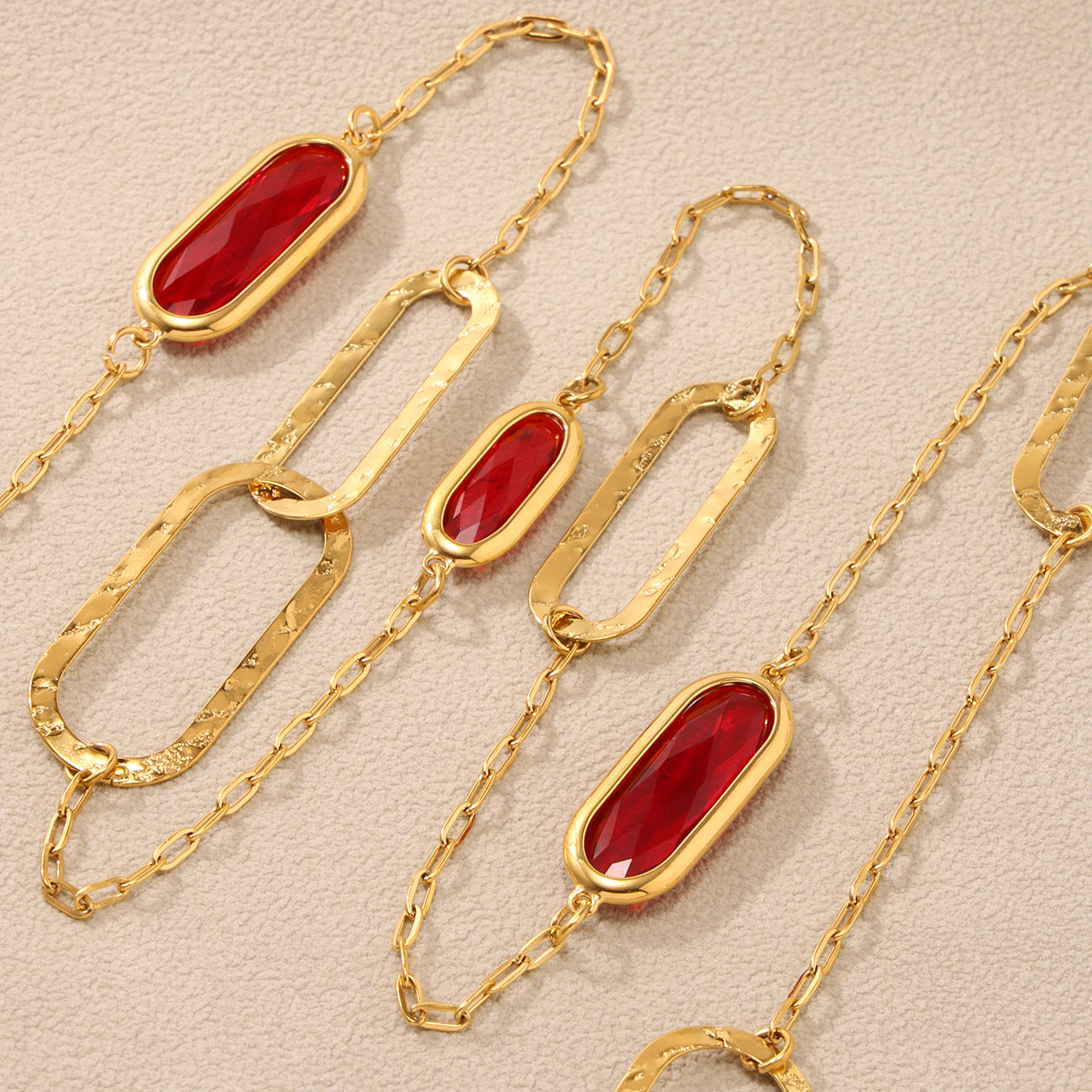 Glass Geometric Clavicle Necklace