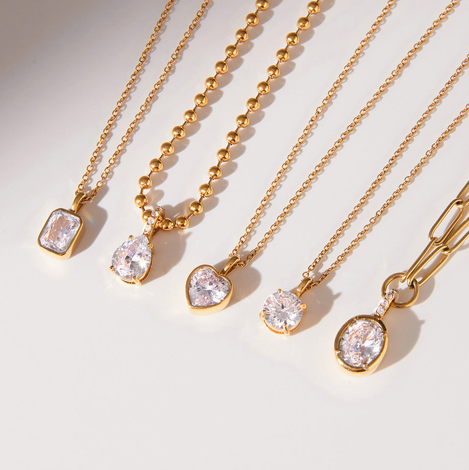 Zircon Pendant Necklace