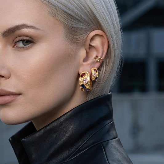 Colorful Zircon Earrings