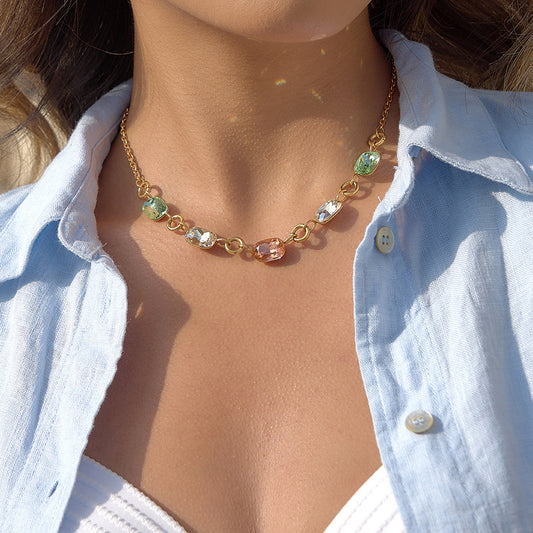 Colorful Crystal Zircon Necklace
