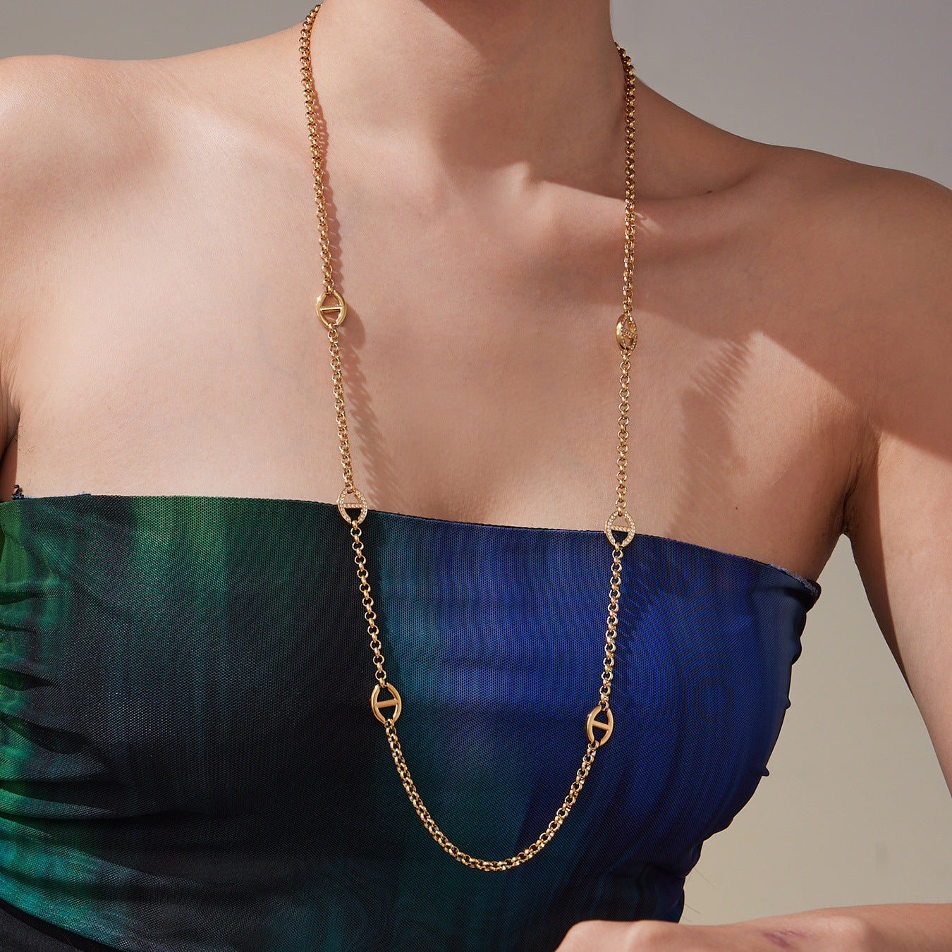 Double Layer Long Necklace