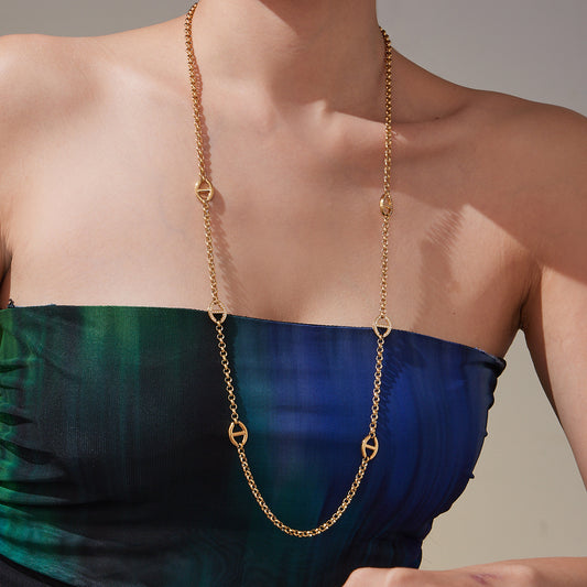 Double Layer Long Necklace