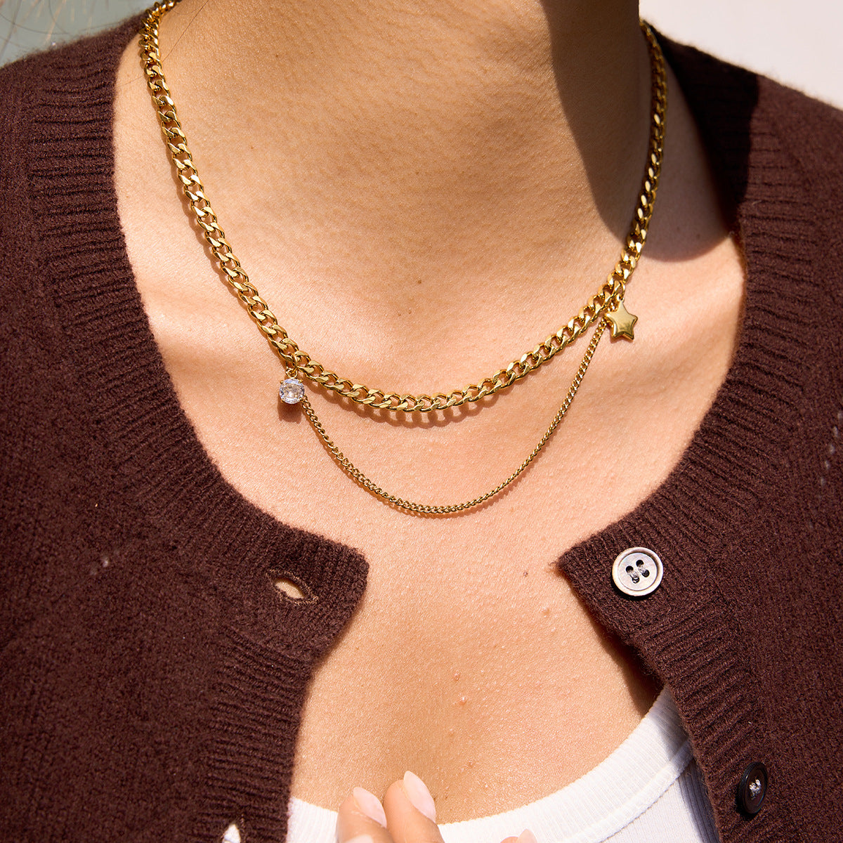 Zircon Chain Necklace