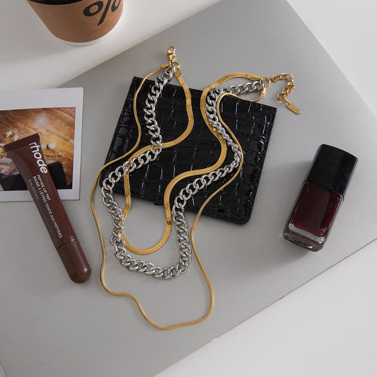 Three Layer Cuban Link Necklace