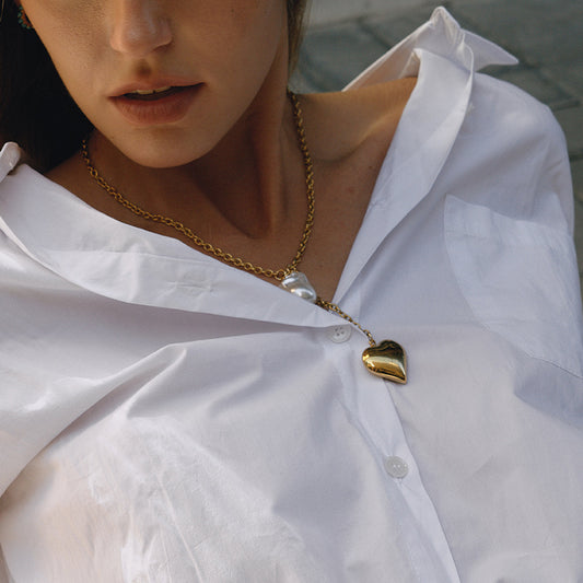 Faux Pearl Y-Shaped Long Necklace