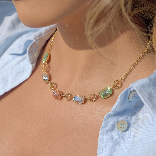 Colorful Crystal Zircon Necklace