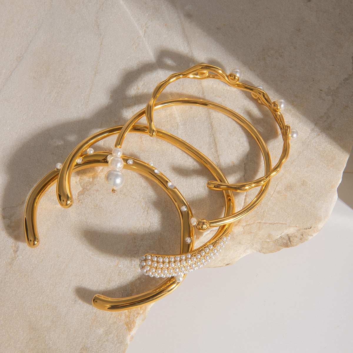 Pearl Open Bangle