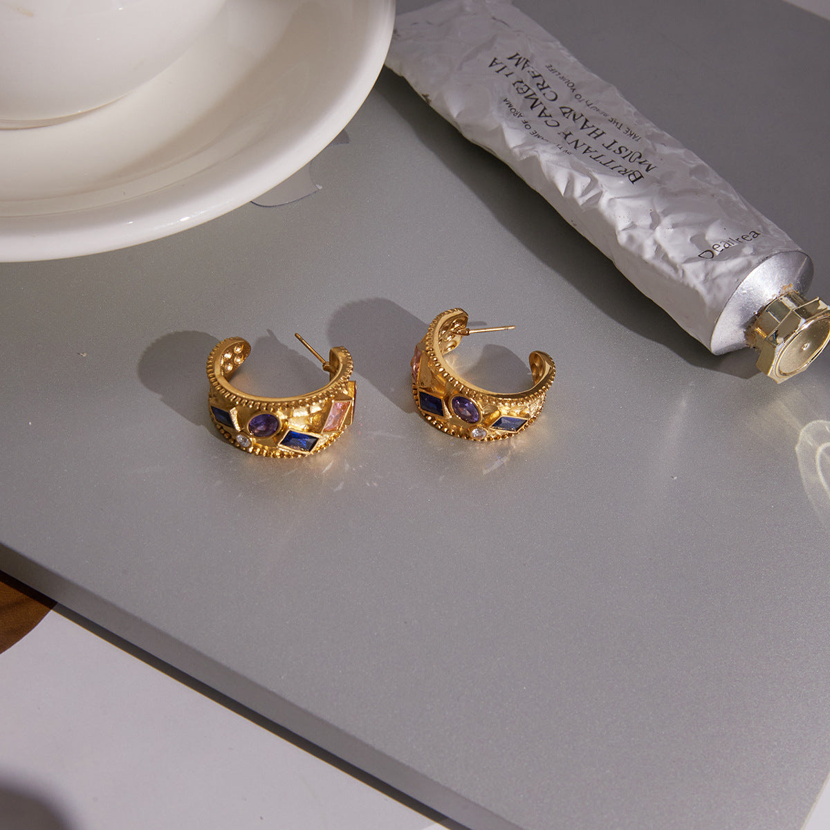 Colorful Zircon Earrings