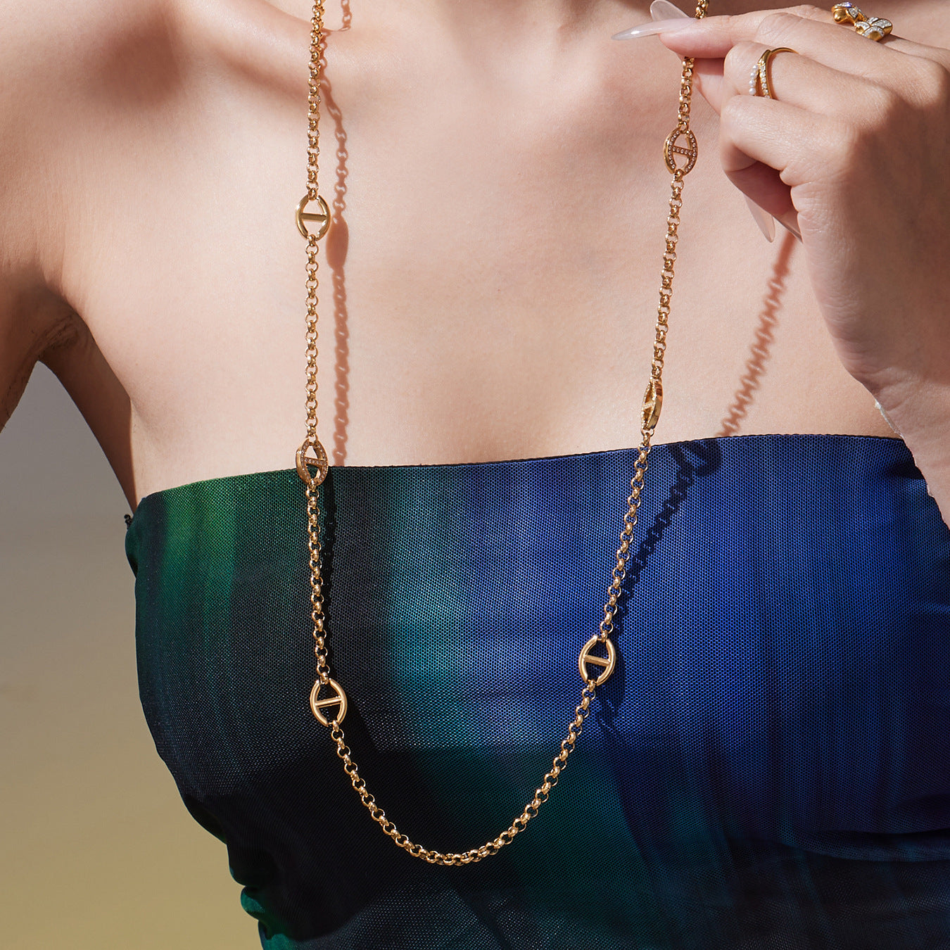 Double Layer Long Necklace