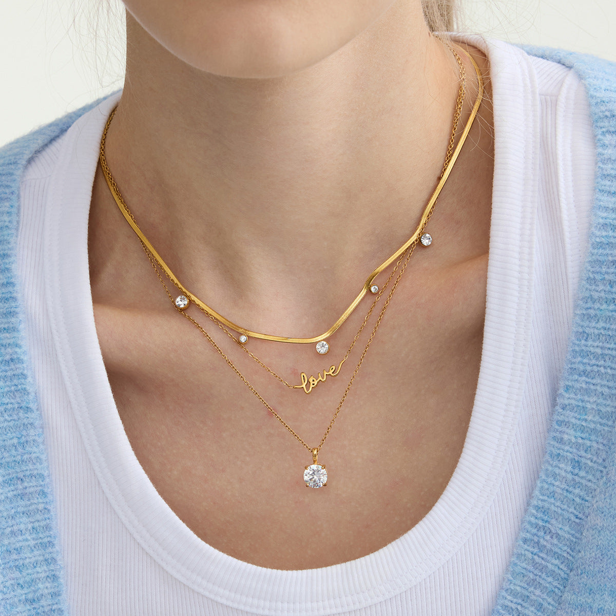 Zircon Pendant Necklace