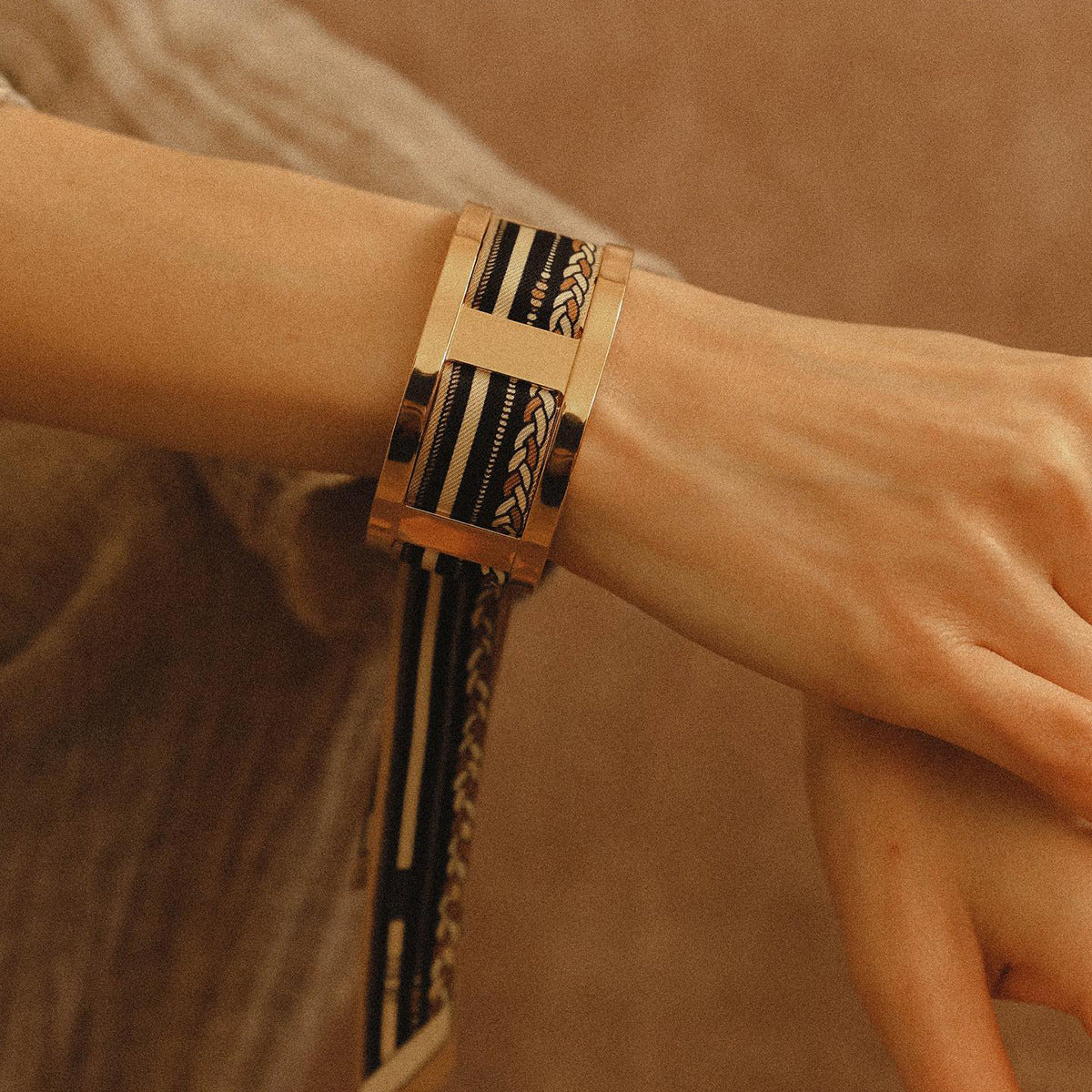 Wide Hollow Bangle