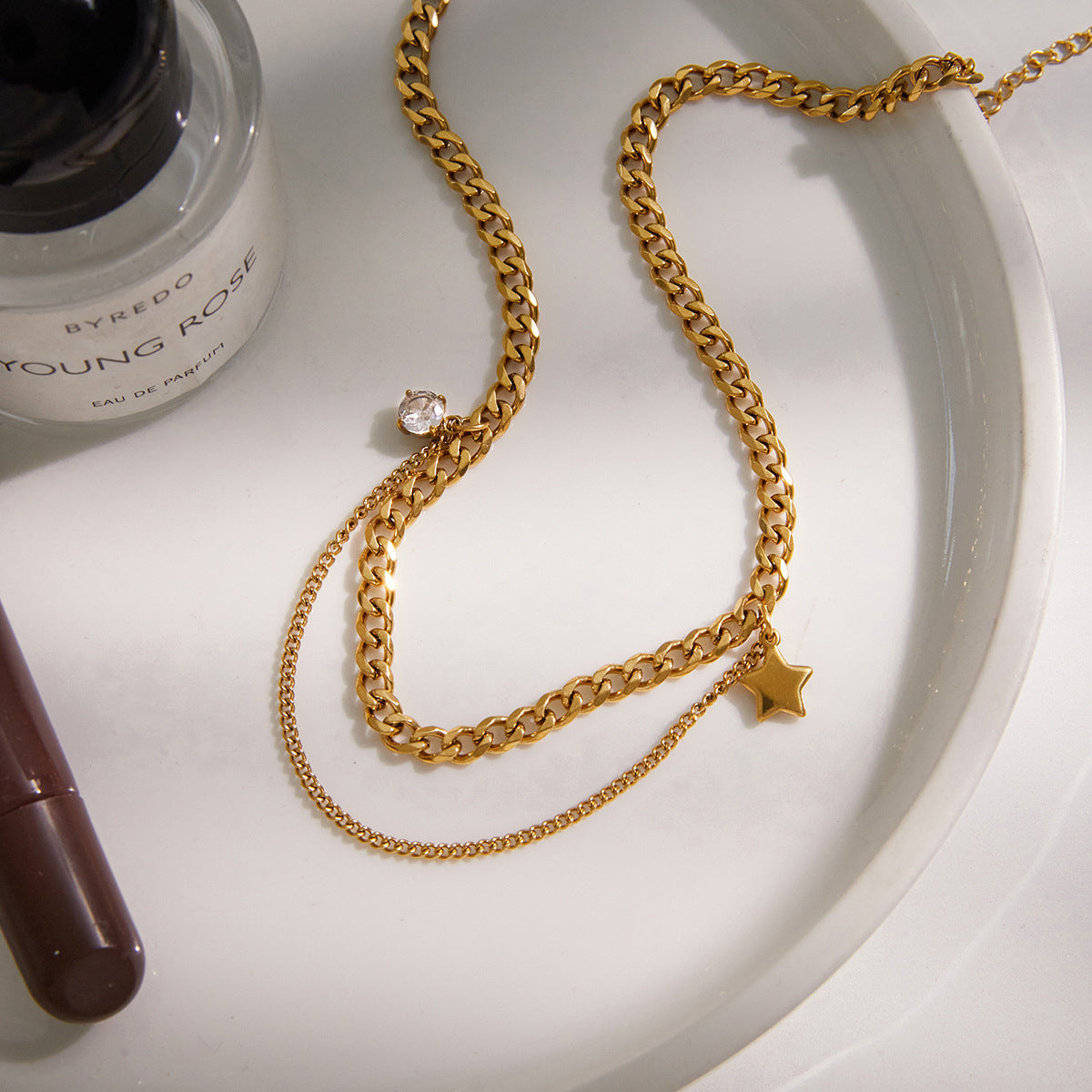 Zircon Chain Necklace