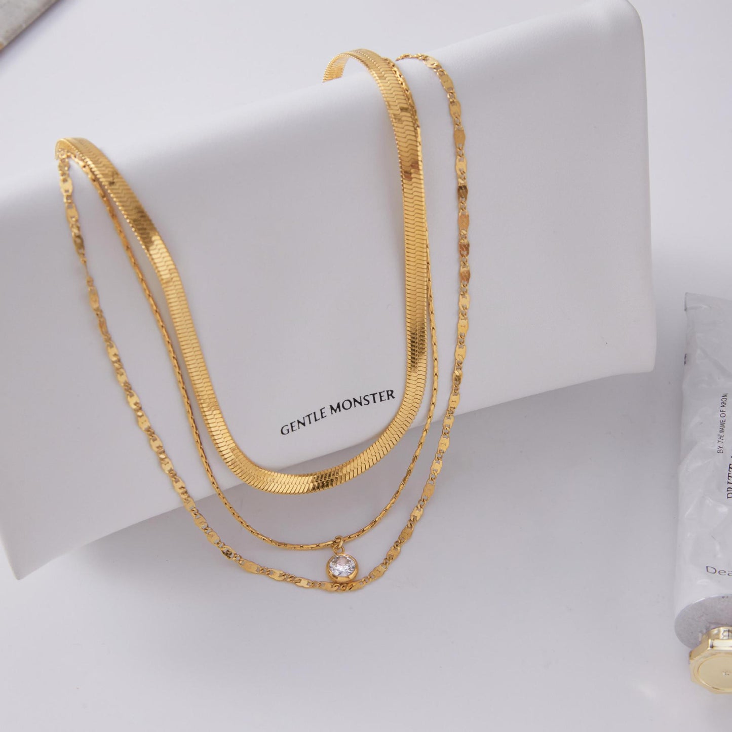 Triple Layer Zircon Necklace