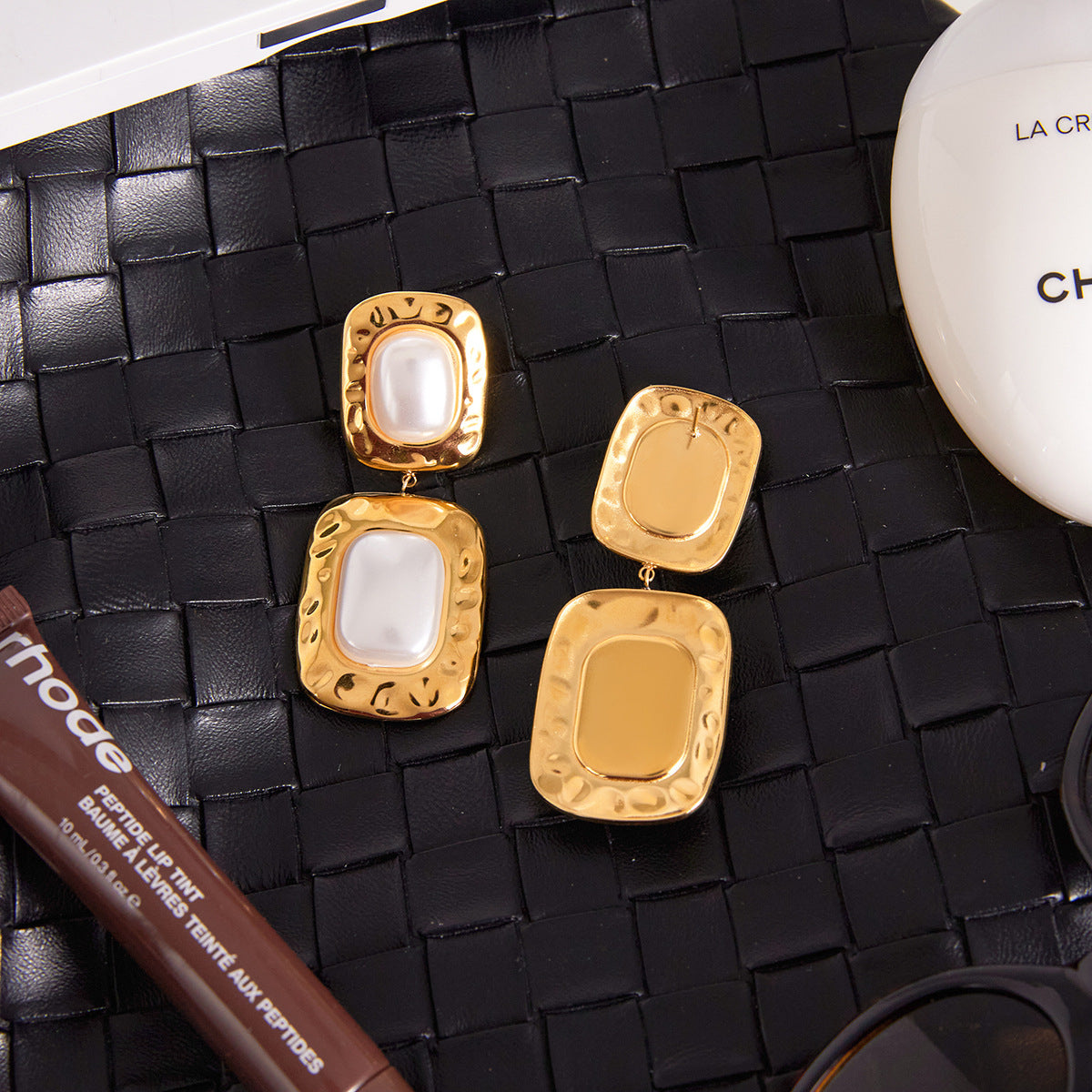 Resin Pearl Stud Earrings