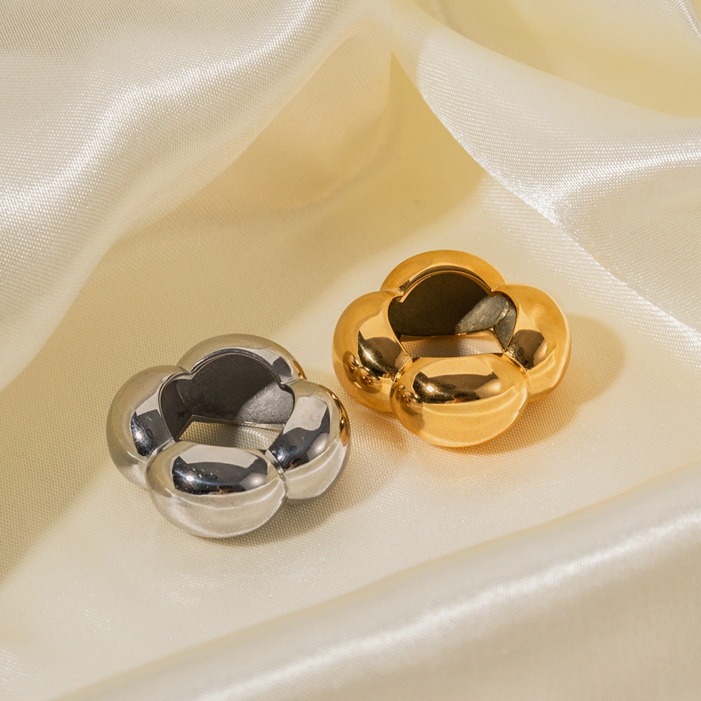 Stainless steel 18k gold-plated ring
