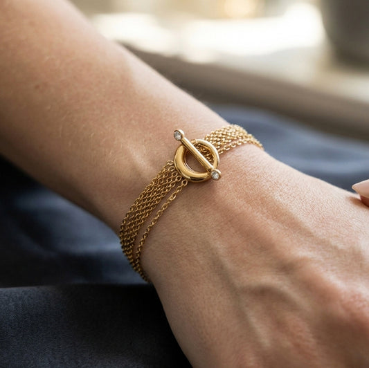 Minimalist Multi-Row Chain Wristband