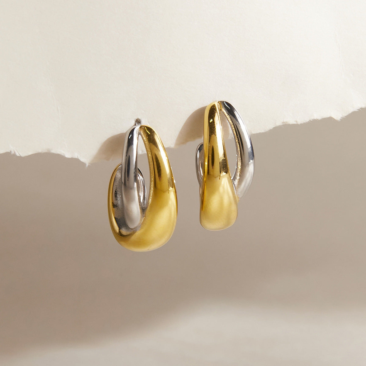 Minimalist Geometric Mixed Earrings