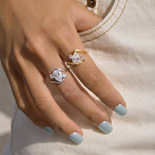 Minimalist Teardrop Ring