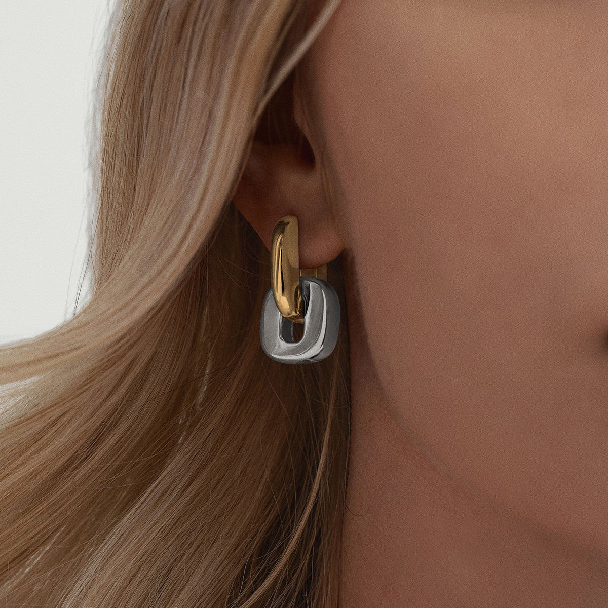 Waterproof Duo-Tone Geometric Studs