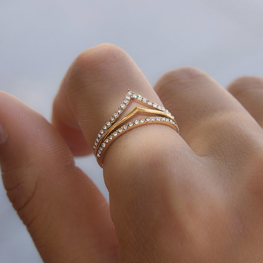 Minimalist Wide Layered Ring