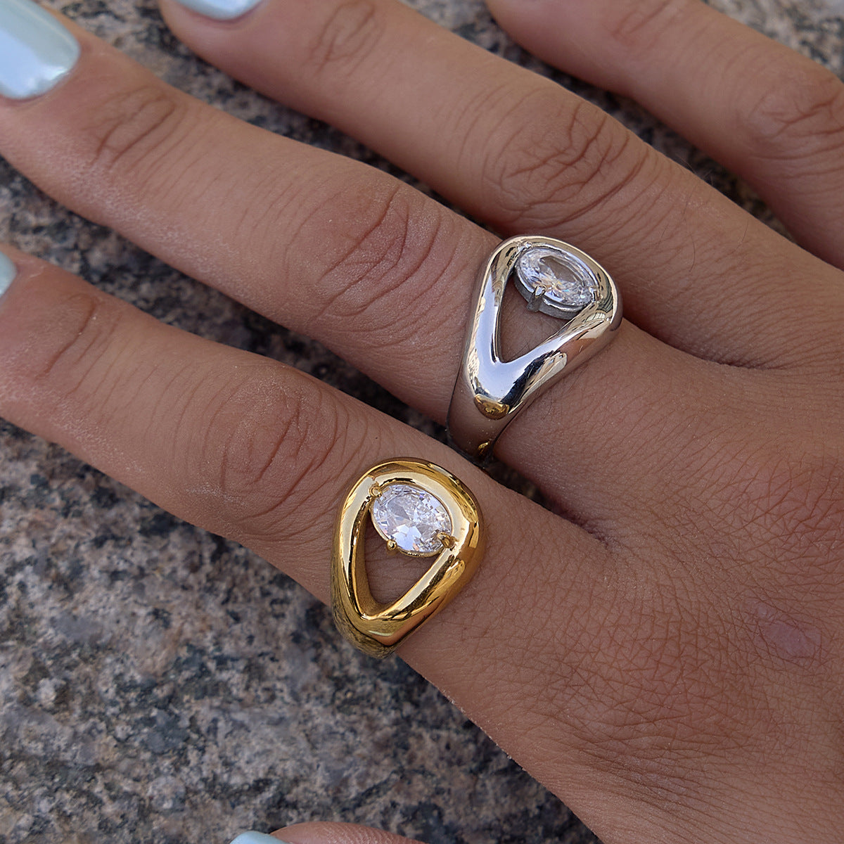 Minimalist Oval Solitaire Ring