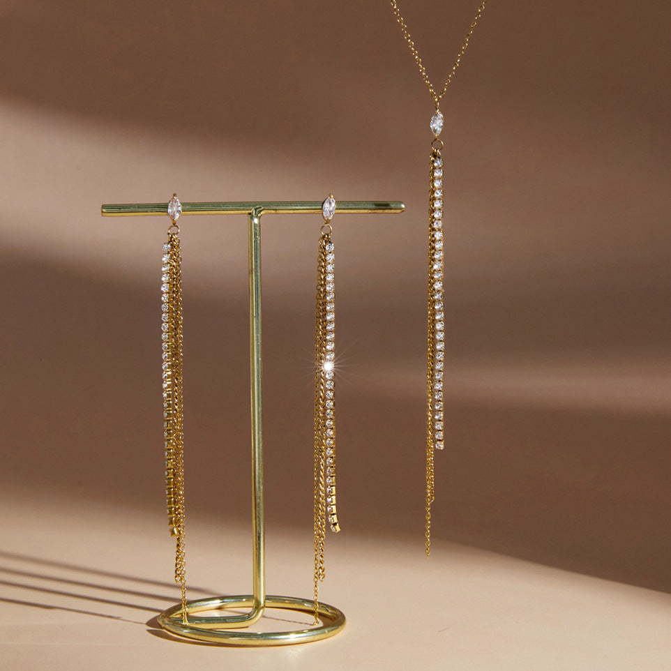 Minimalist Long Tassel Earrings